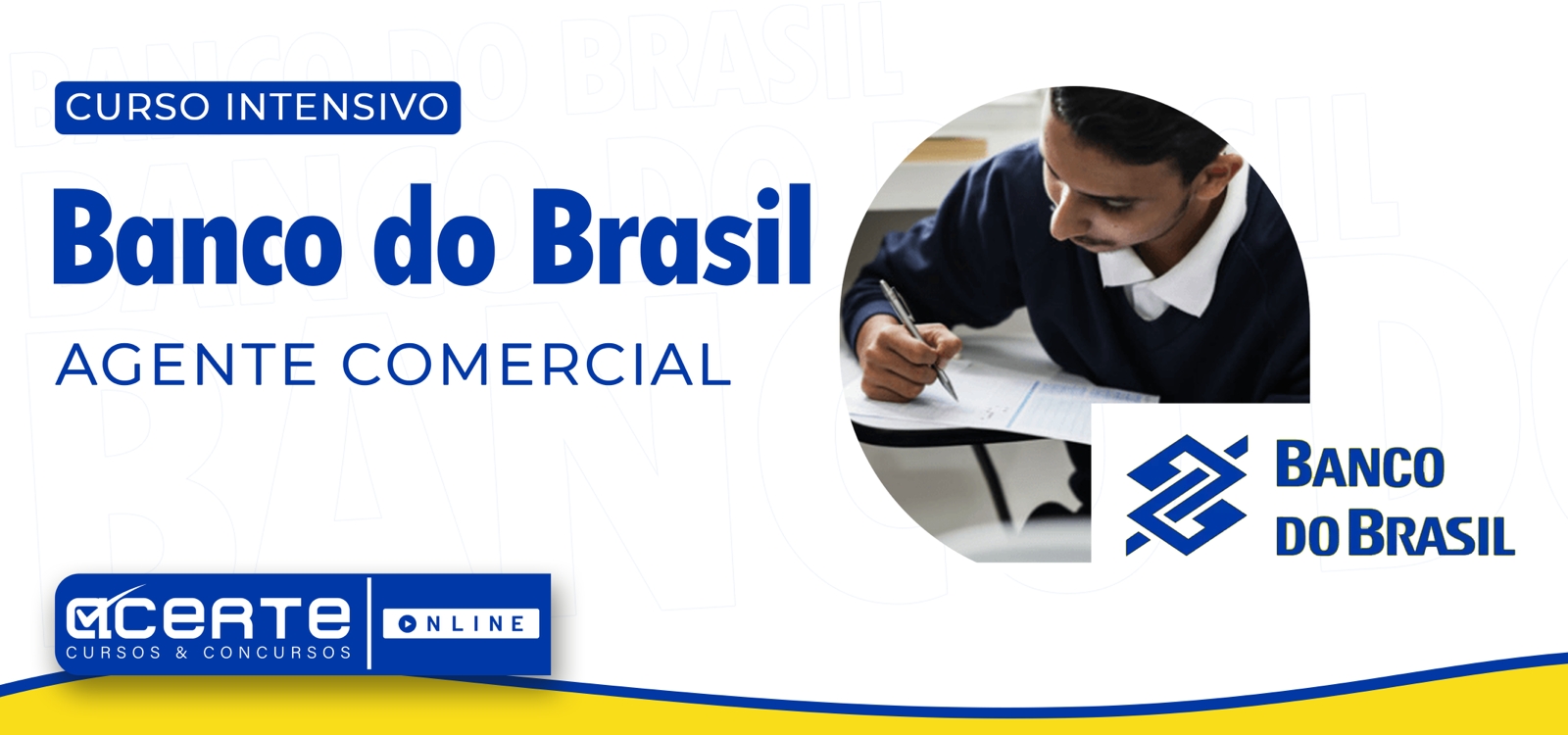 Banco do Brasil - Escriturário - Agente Comercial - ONLINE - Edital Publicado