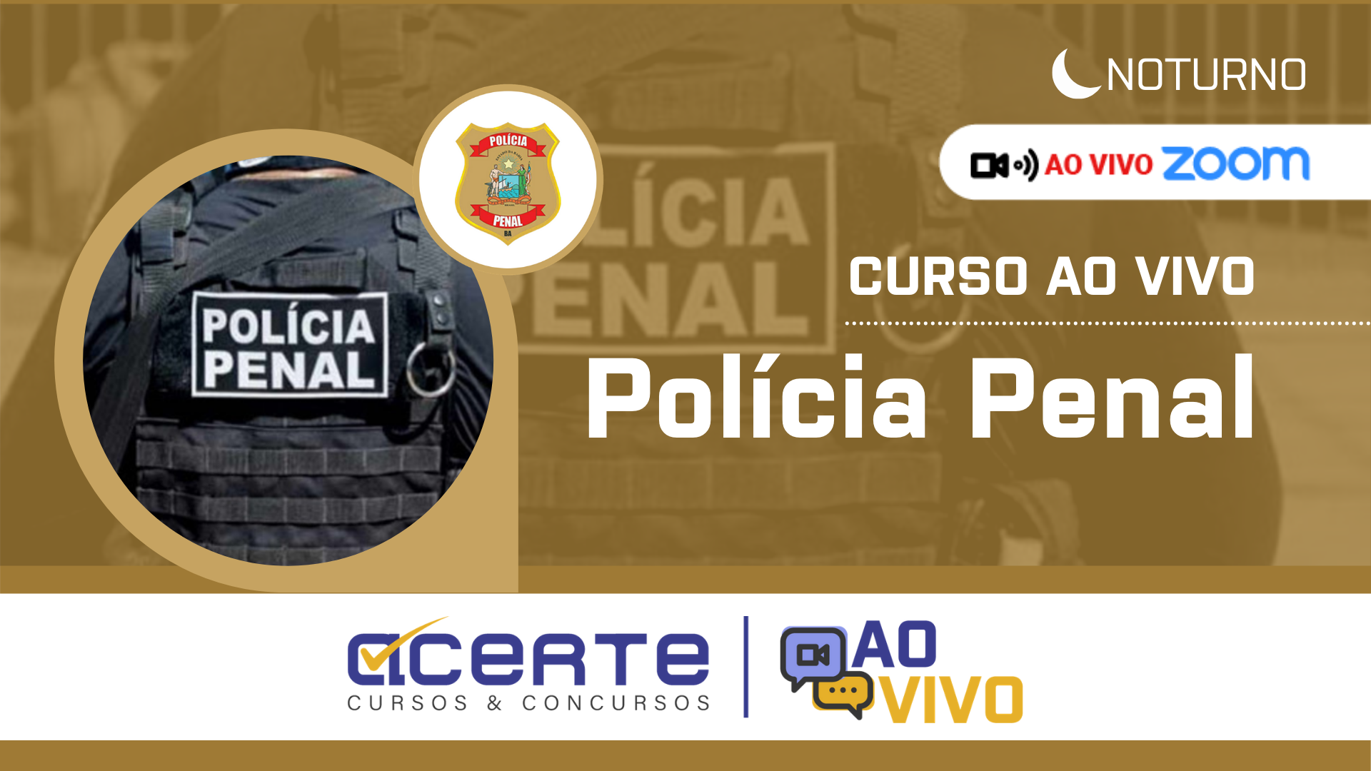 Polícia Penal da Bahia - PP - Ao Vivo - Noturno